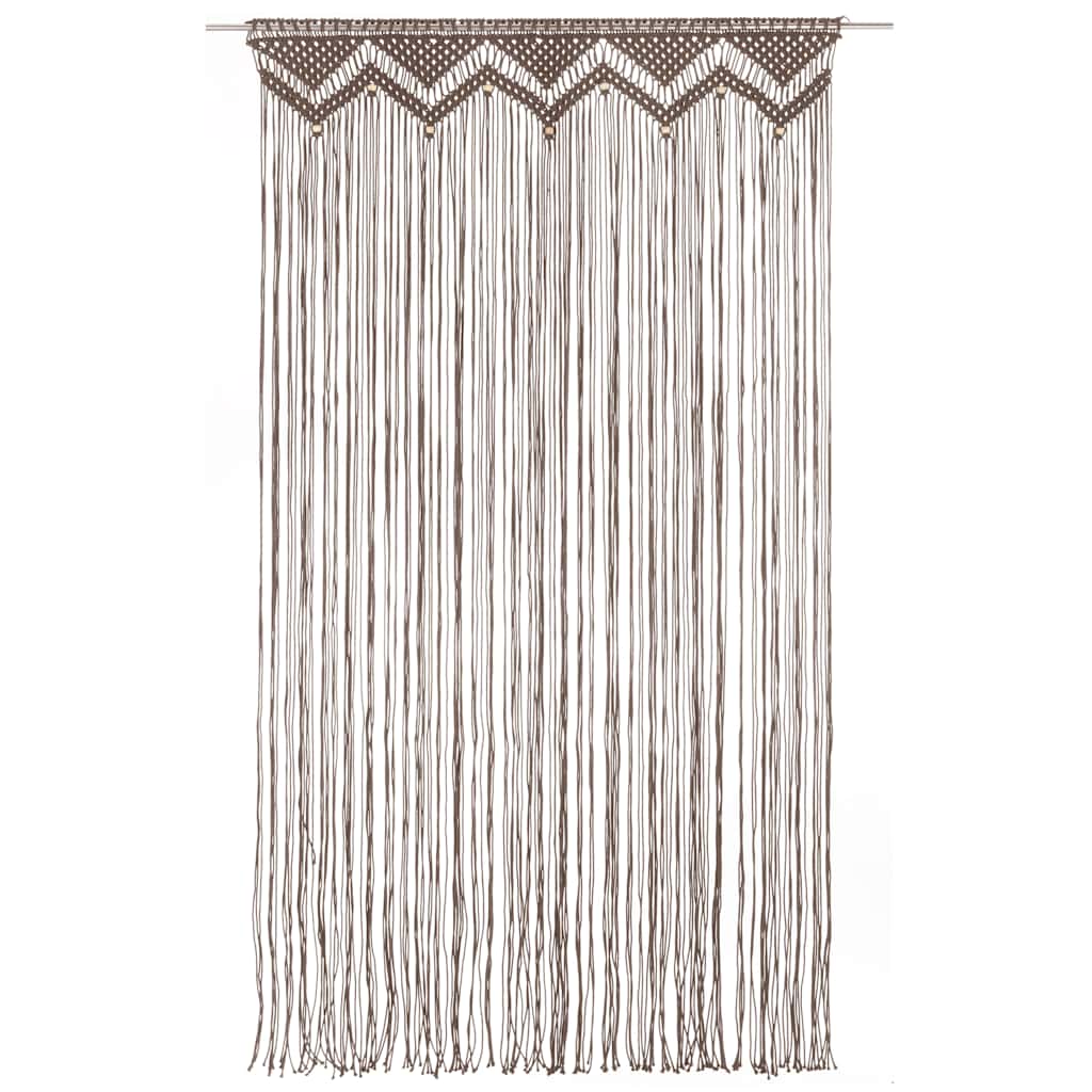 Perdea macrame, gri taupe,140 x 240 cm, bumbac
