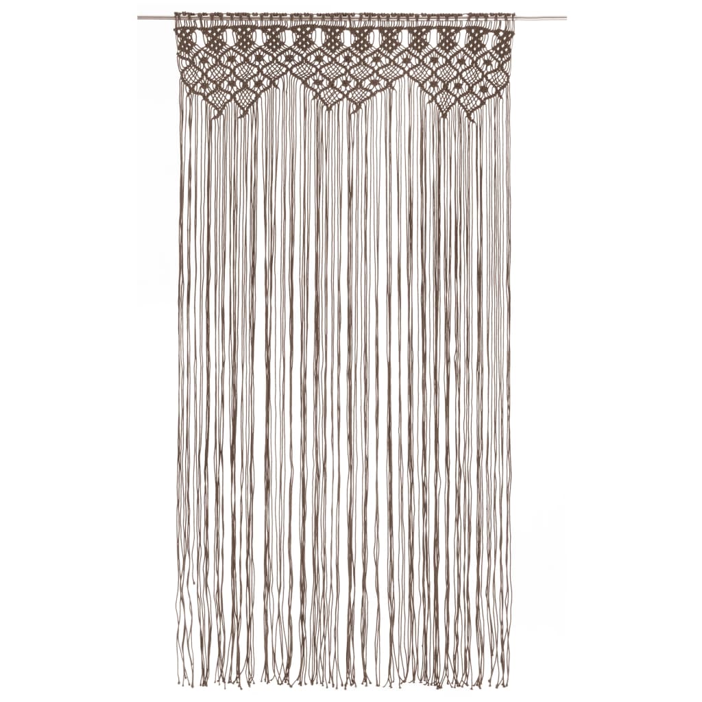Perdea macrame, gri taupe,140 x 240 cm, bumbac