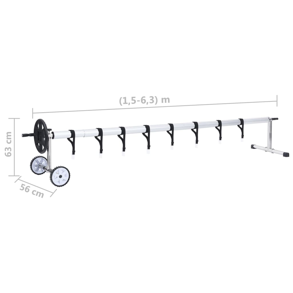 Derulator prelată de piscină cu bază din oțel inoxidabil