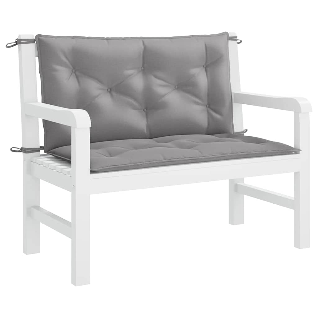 Pernă bancă de grădină, gri, 100x(50+50)x7 cm, material oxford