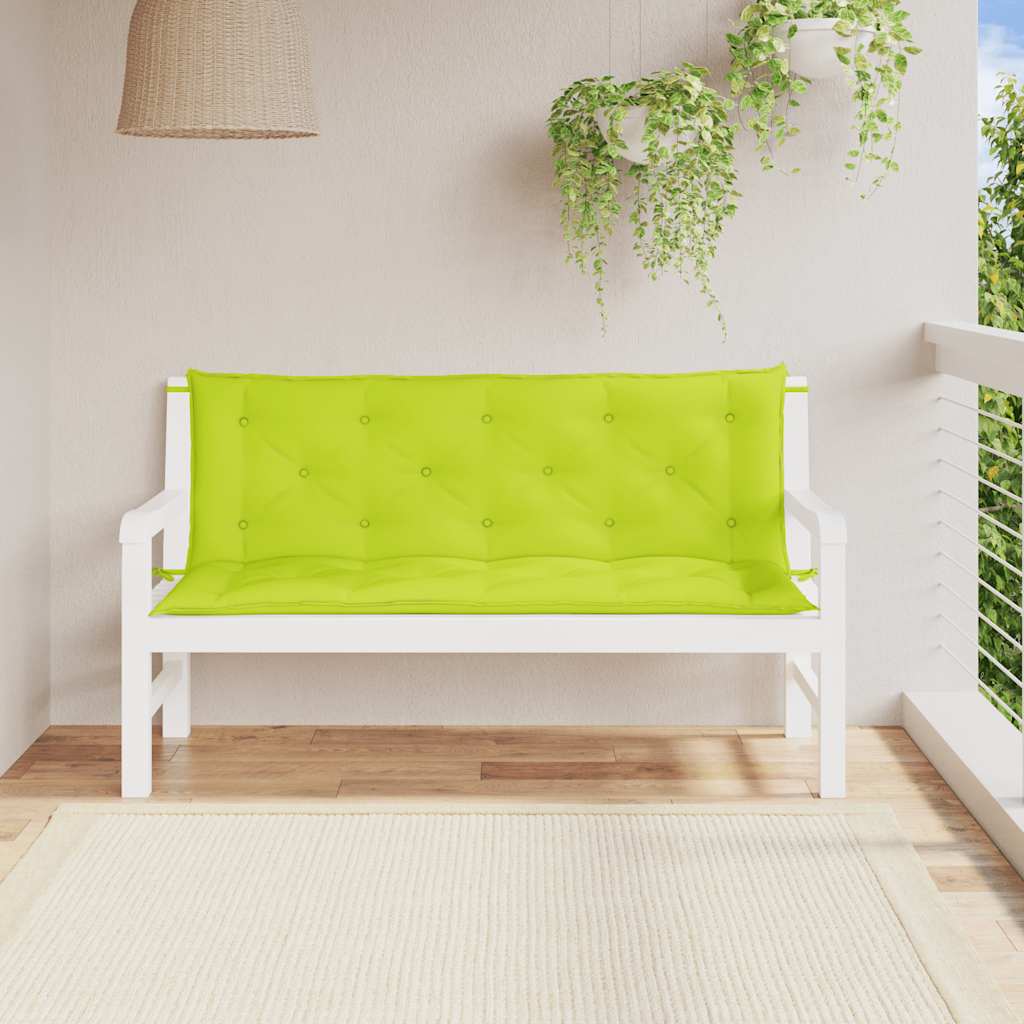 Pernă bancă grădină, verde aprins 150x(50+50)x7cm textil oxford