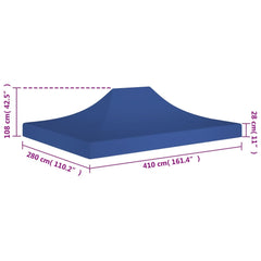 Acoperiș pentru cort de petrecere, albastru, 4 x 3 m, 270 g/m²