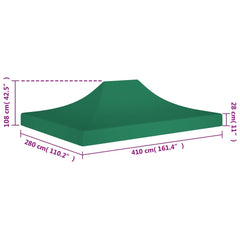 Acoperiș pentru cort de petrecere, verde, 4 x 3 m, 270 g/m²