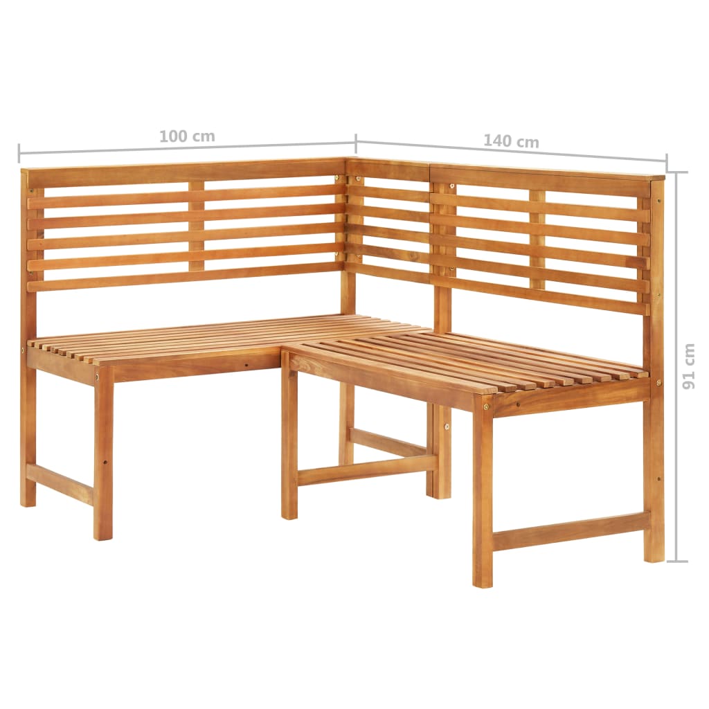 Set mobilier bistro, 4 piese, lemn masiv de acacia