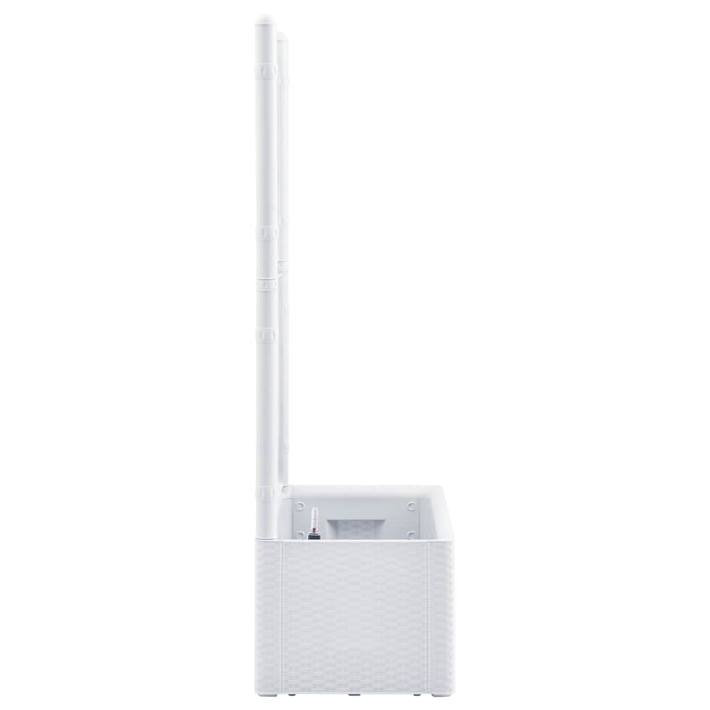 Strat înălțat grădină cu spalier și sistem automat udare, alb