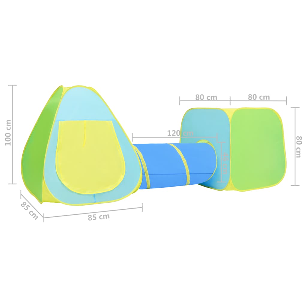 Cort de joacă pentru copii cu 100 bile, multicolor