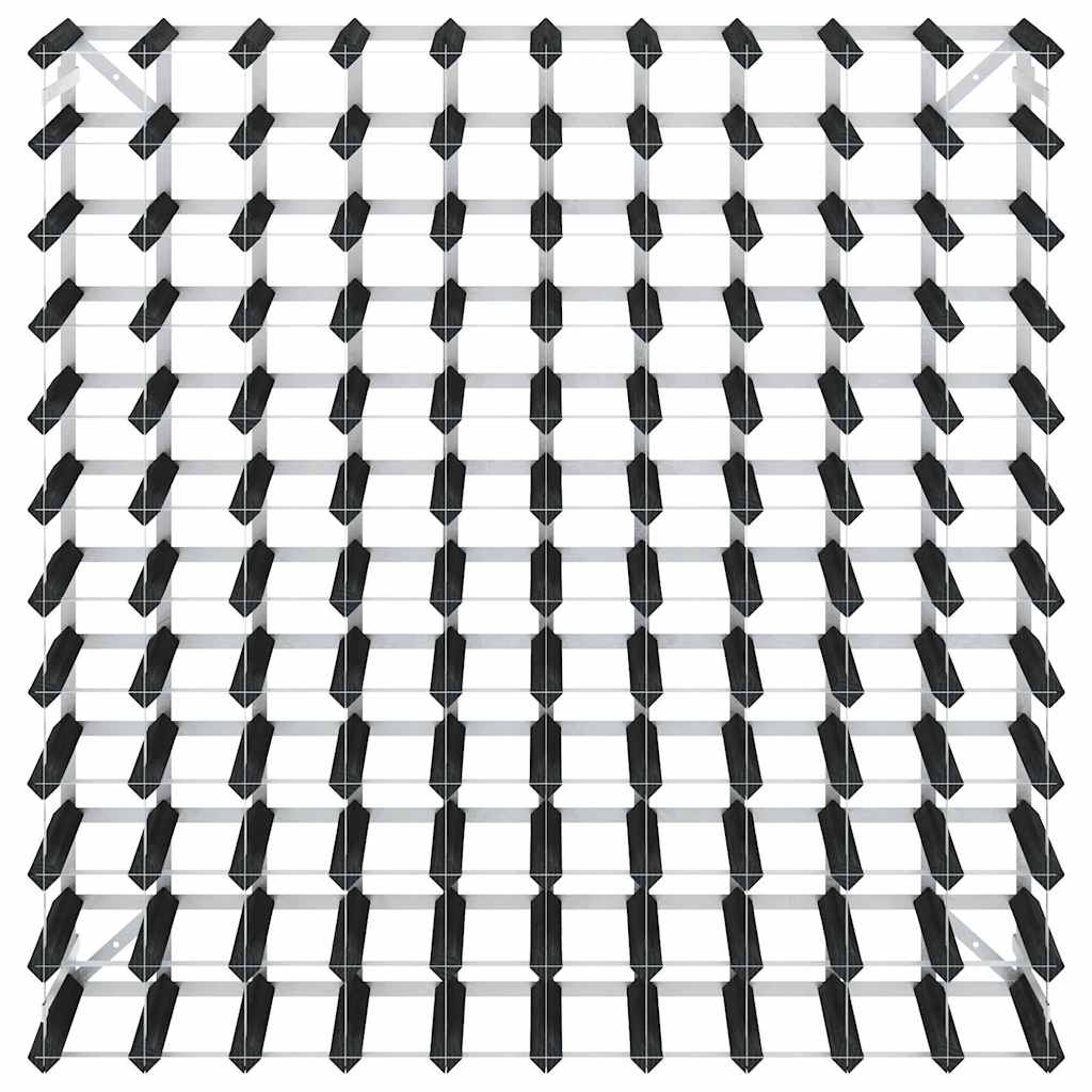 Suport de vinuri, 120 sticle, negru, lemn masiv de pin