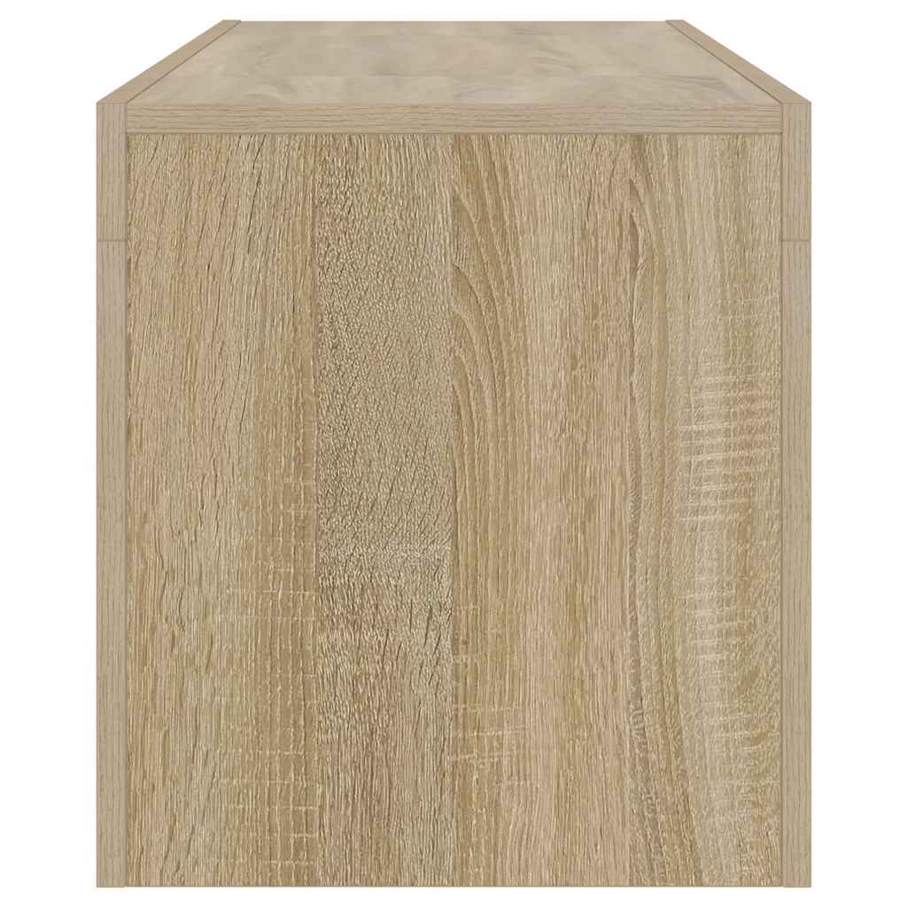 Comodă TV cu lumini LED, stejar Sonoma, 120x35x40 cm