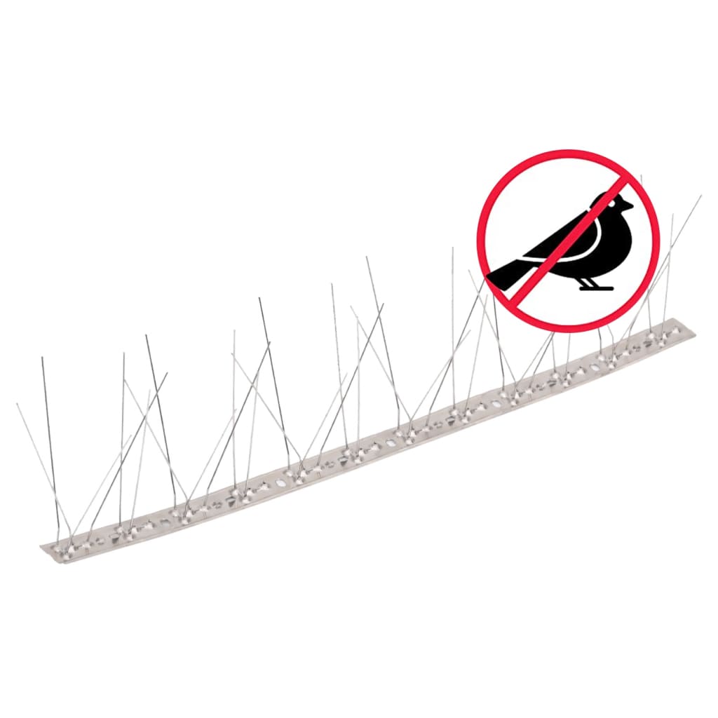 Set bandă cu țepi antipăsări cu 5 rânduri, 40 buc., oțel, 20 m