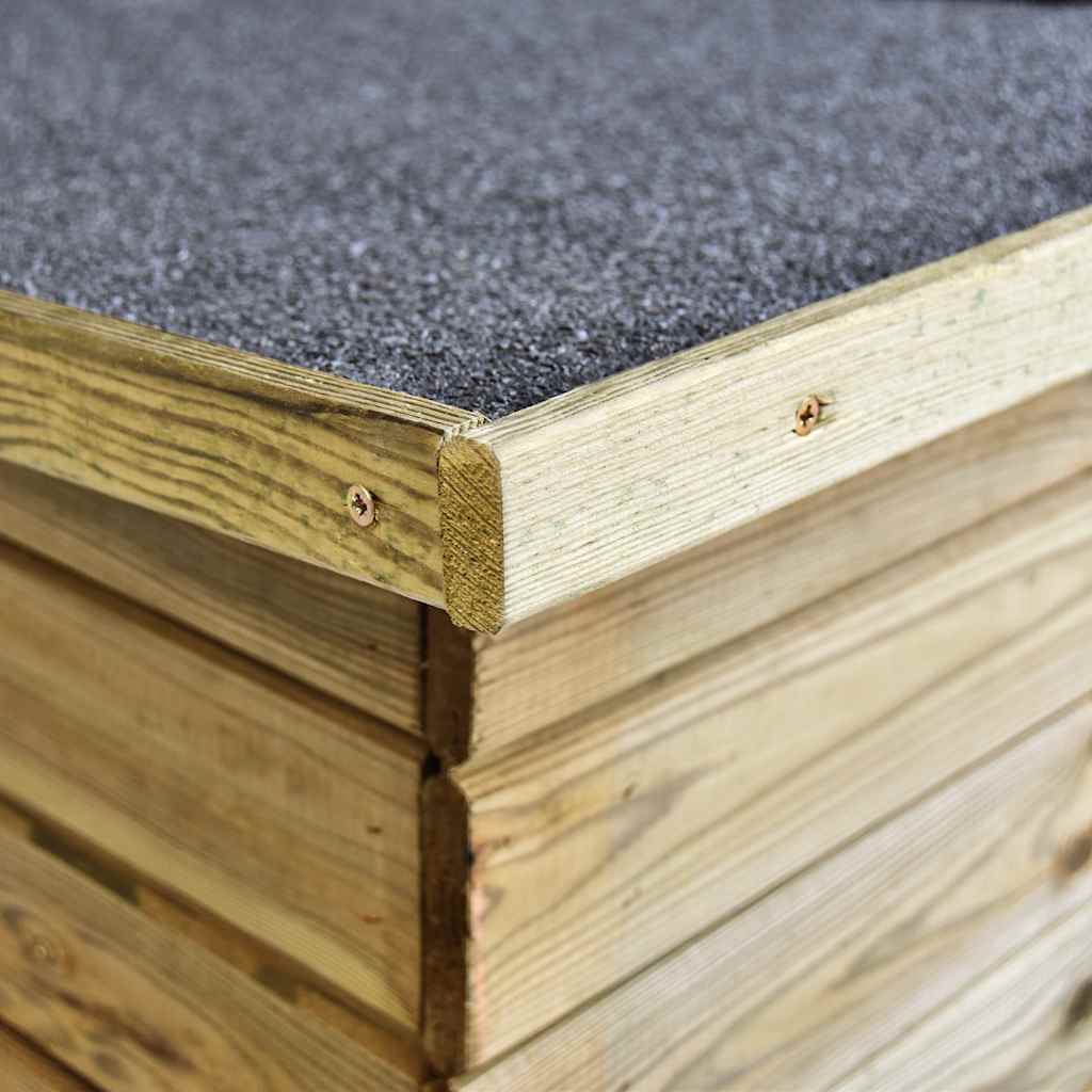 Magazie de grădină de bicicletă, 232x110x170 cm, pin tratat