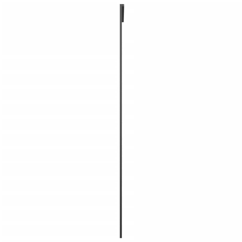 Ușă glisantă, negru, 76x205 cm, aluminiu și sticlă ESG