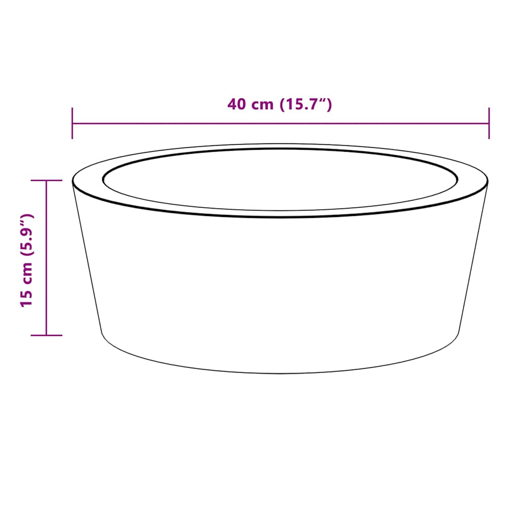 Chiuvetă, crem, Ø40x15 cm, marmură