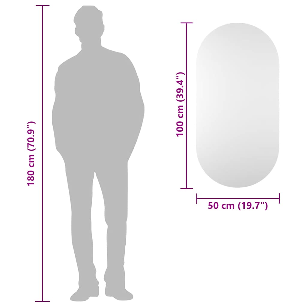 Oglindă, 100x50 cm, sticlă