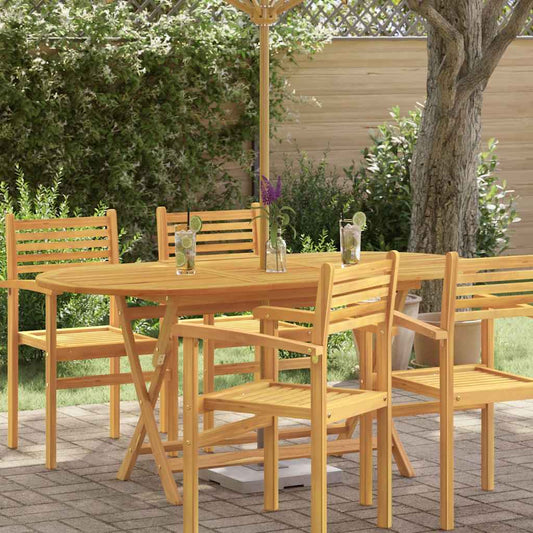 Masă de grădină pliabilă, 160x85x75 cm, lemn masiv de eucalipt