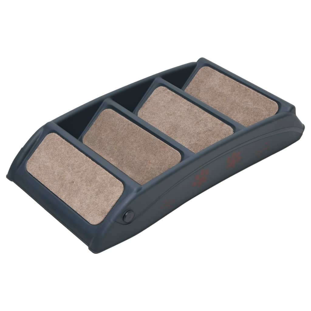 Scări de câine pliabile în 4 trepte, gri închis