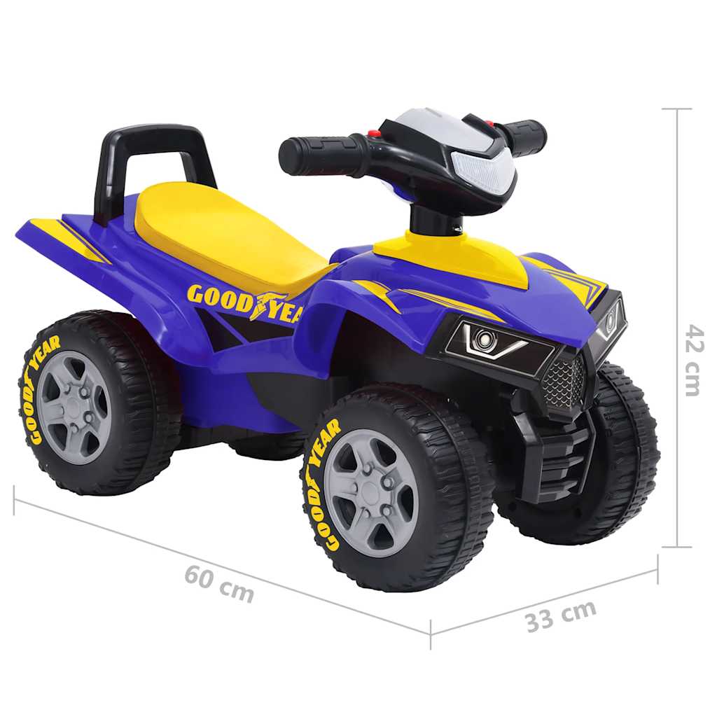 ATV ride-on pentru copii Good Year, albastru