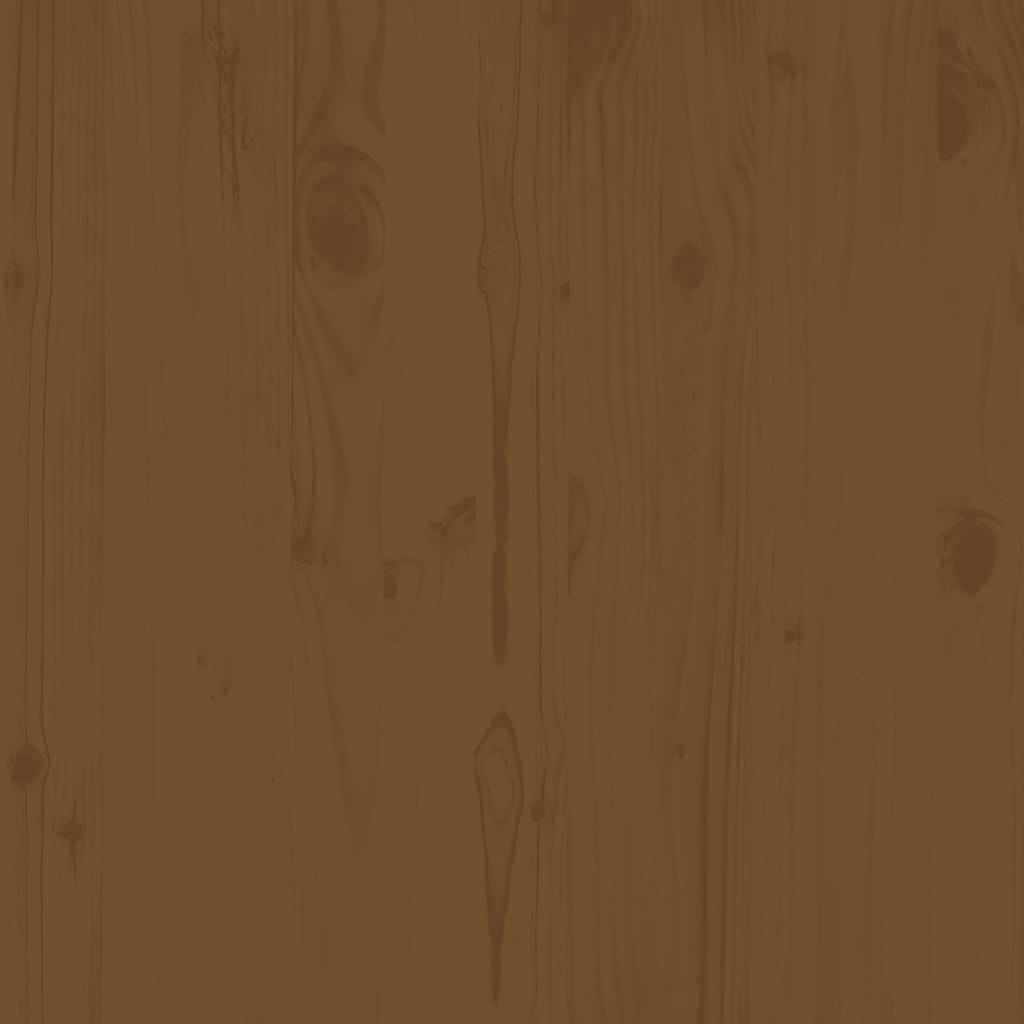 Taburet de grădină, maro miere, 70x70x30 cm, lemn masiv de pin