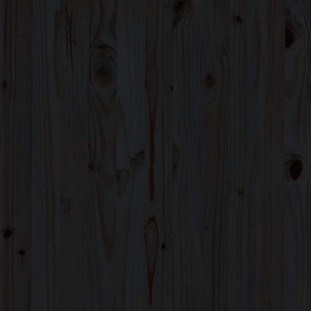 Taburet de grădină, negru, 70x70x30 cm, lemn masiv de pin