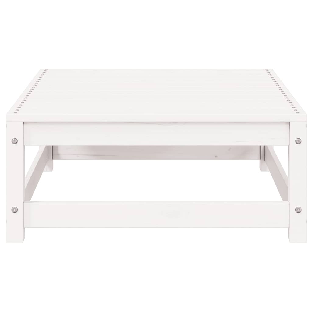 Set mobilier de grădină, 2 piese, alb, lemn masiv de pin