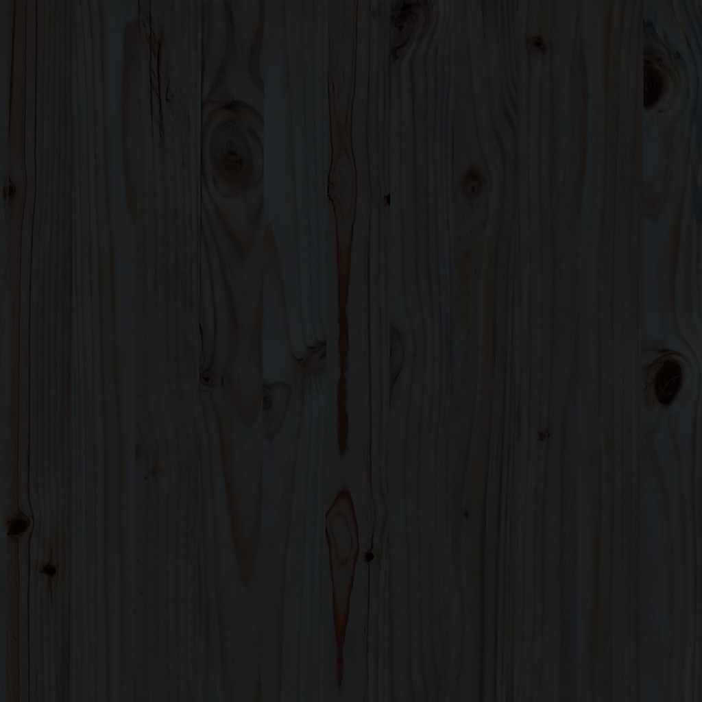 Set mobilier de grădină, 3 piese, negru, lemn masiv de pin