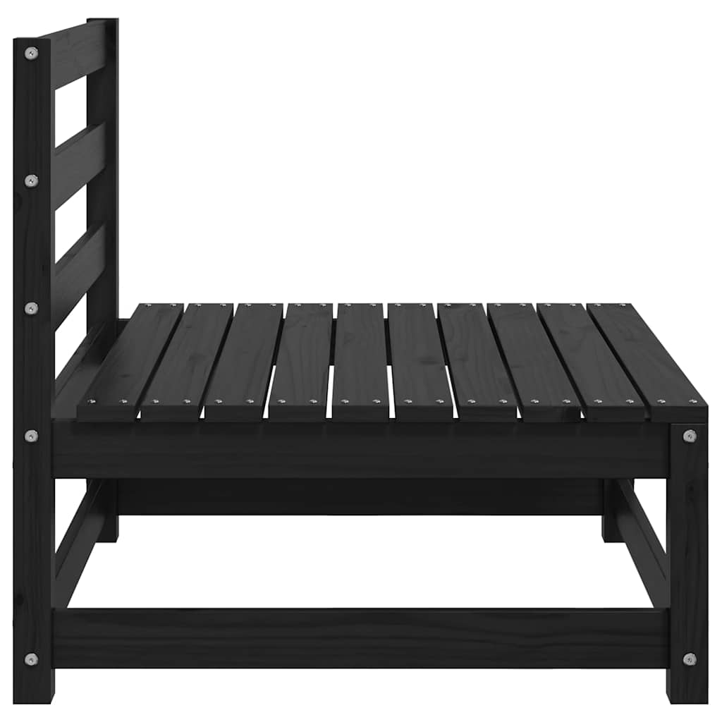 Canapea de mijloc grădină, cu perne antracit, lemn masiv pin