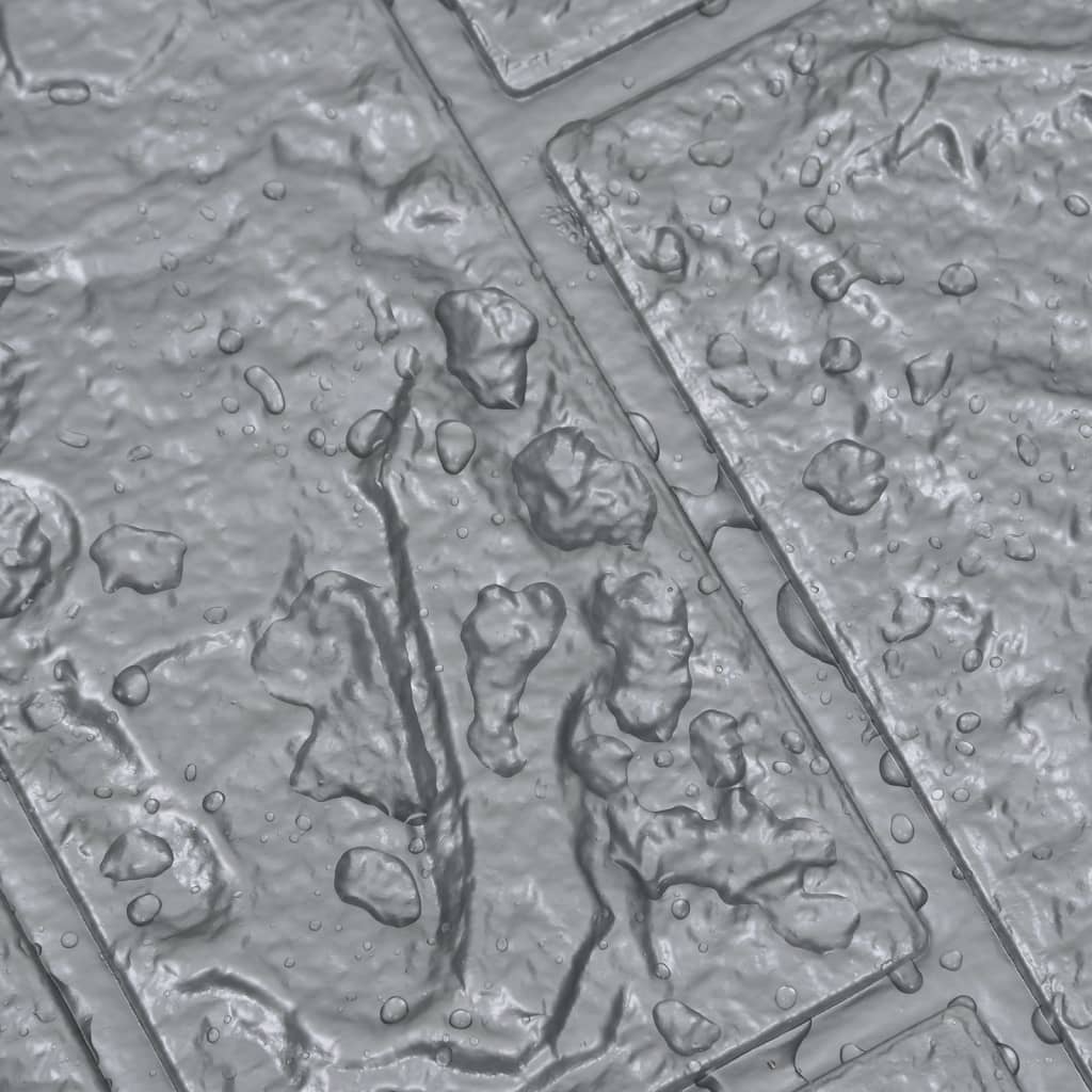 Tapet perete autocolant 3D, 20 buc., antracit, model cărămizi