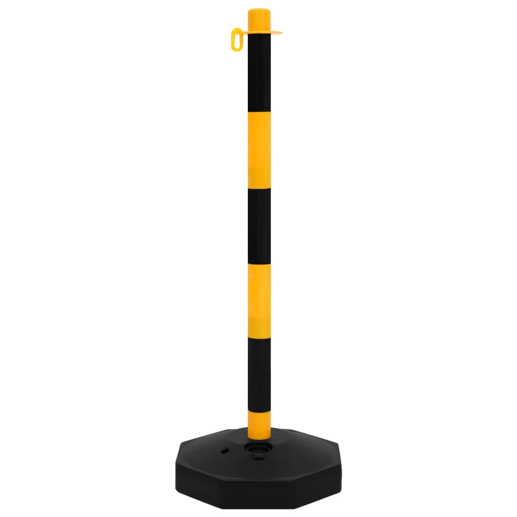 Set stâlp semnalizare trafic, cu lanț din plastic de 10 m