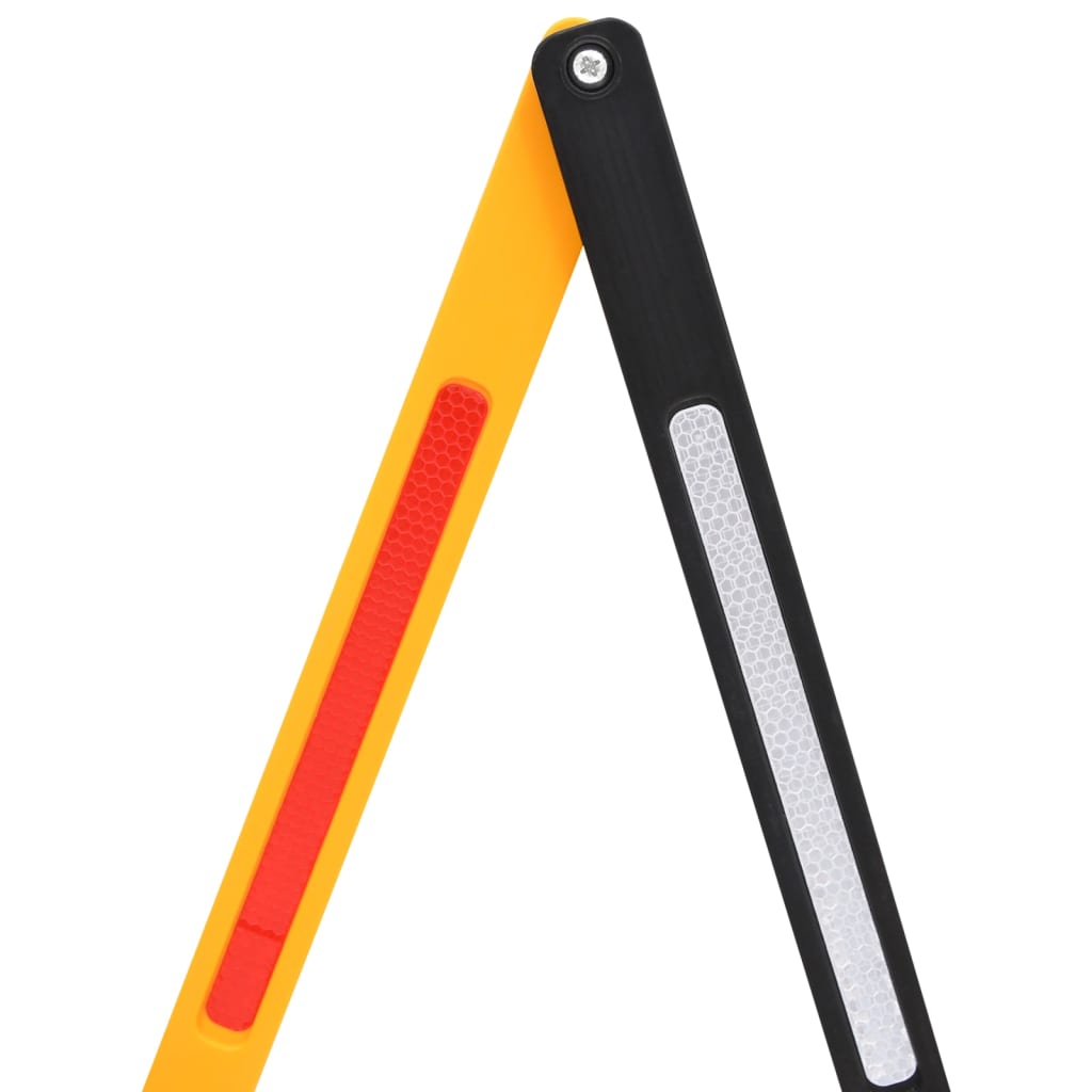 Bariera de trafic pliabilă, galben și negru, 250x38x96 cm