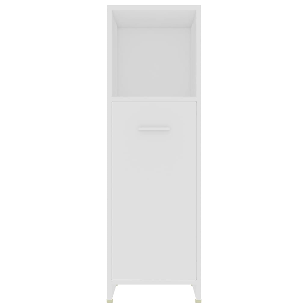 Set mobilier de baie, 4 piese, alb