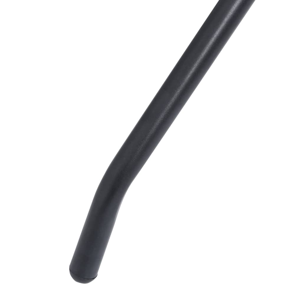 Set mobilier bistro, 3 piese, negru, aluminiu și textilenă