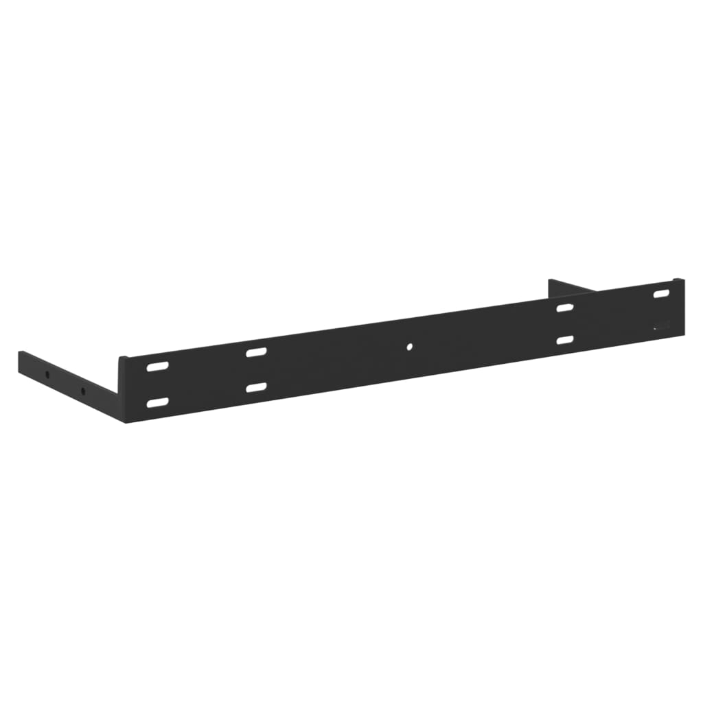 Rafturi de perete suspendate 2 buc. gri beton 50x23x3,8 cm MDF