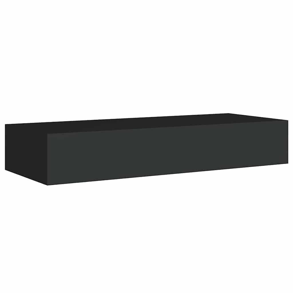 Dulap de perete cu sertar, negru, 60x23,5x10 cm, MDF