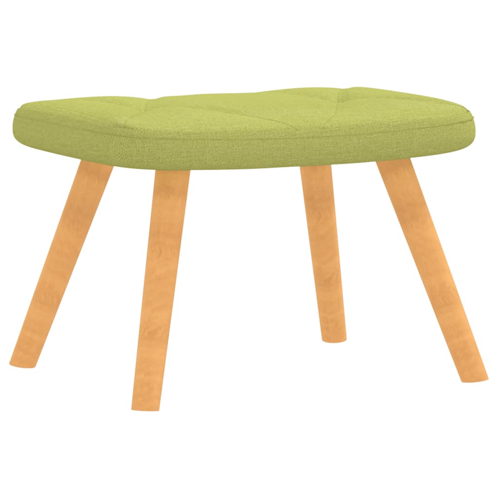 Scaun de relaxare cu taburet, verde, textil