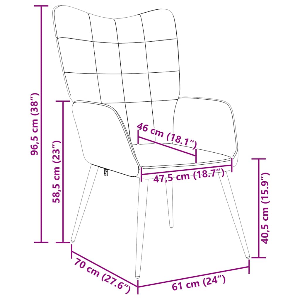 Scaun de relaxare, maro, material textil