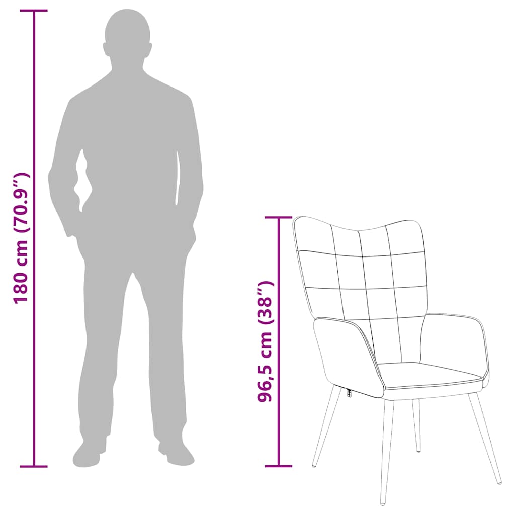 Scaun de relaxare, maro, material textil