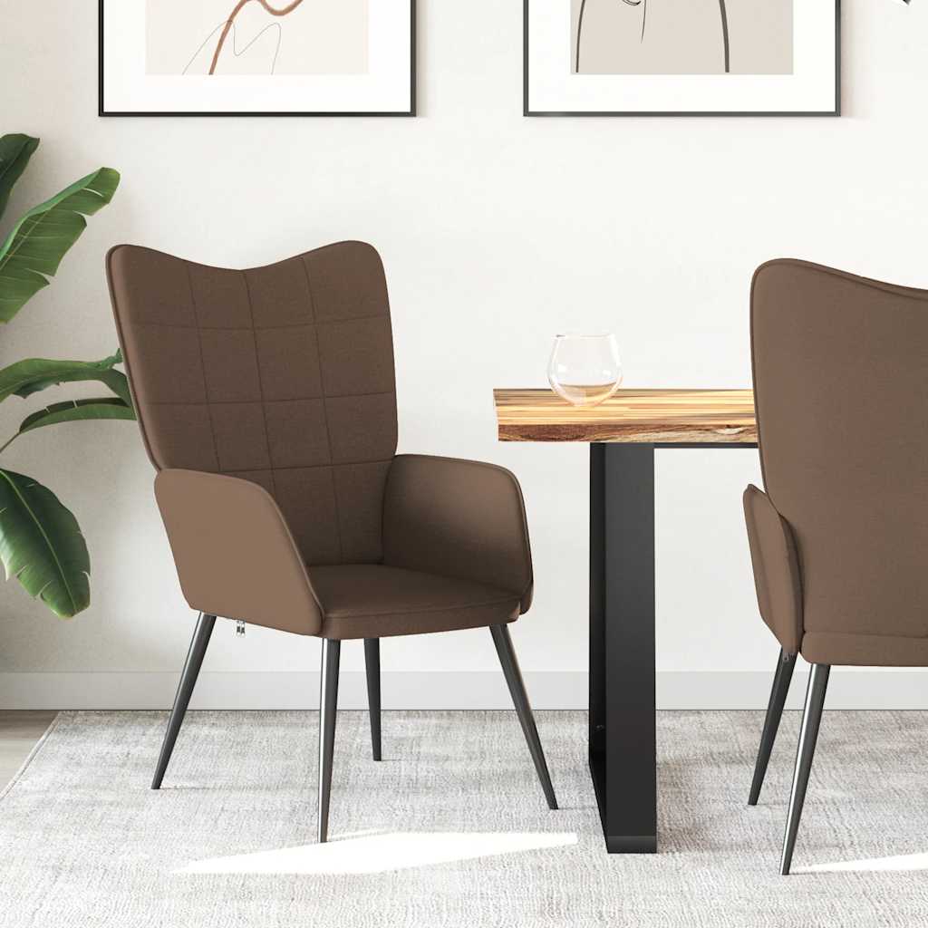 Scaun de relaxare, maro, material textil