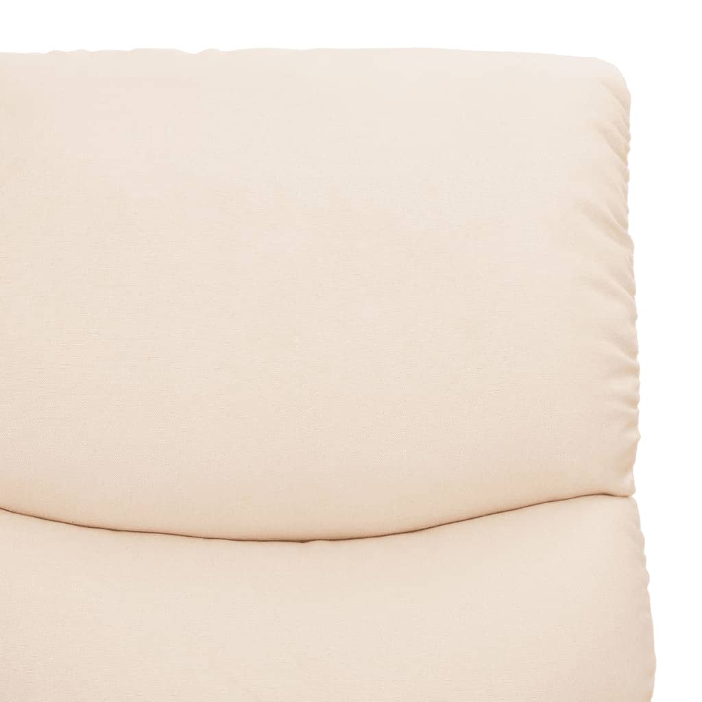 Fotoliu cu ridicare, crem, material textil