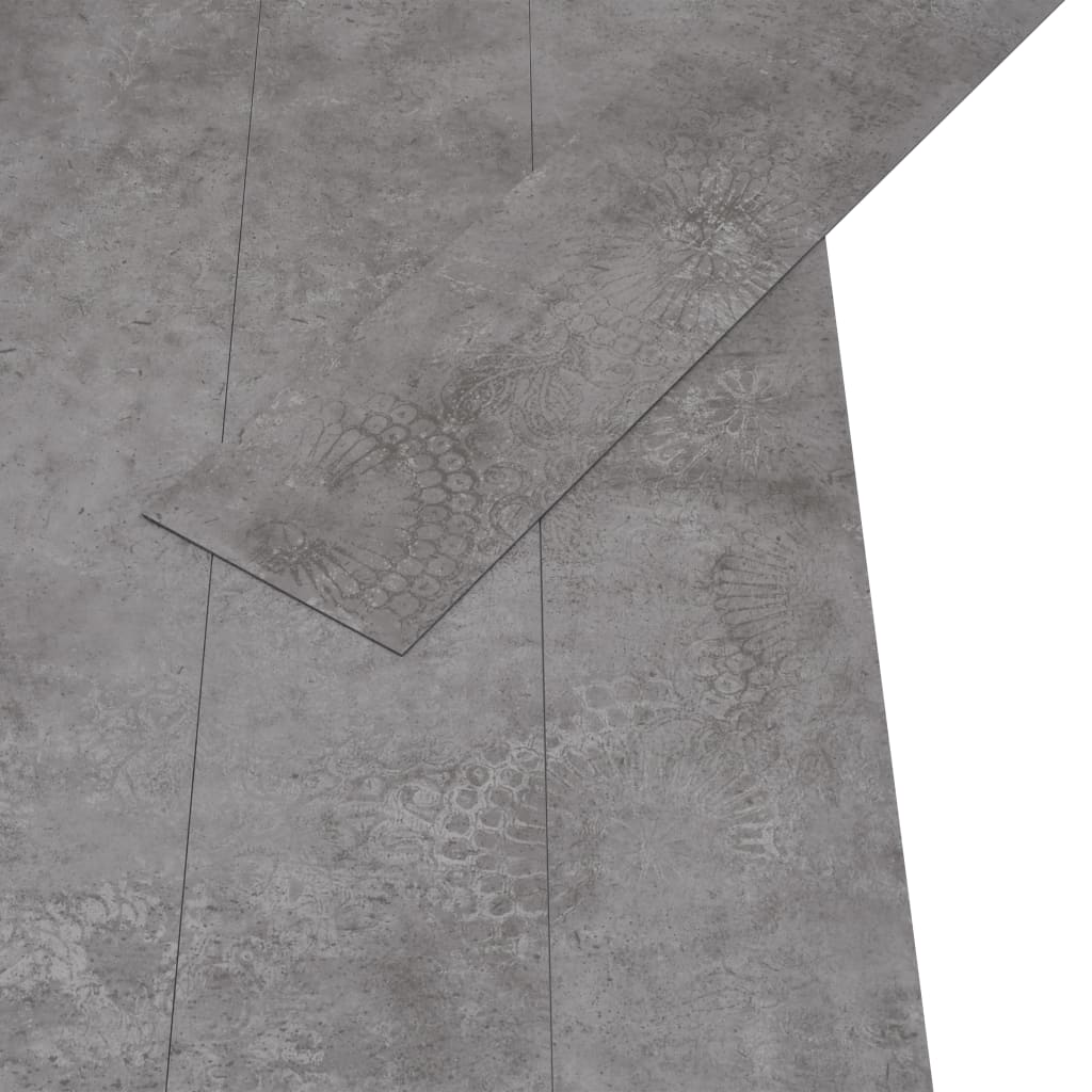 Plăci pardoseală autoadezive, gri beton, 5,21 m², 2 mm, PVC