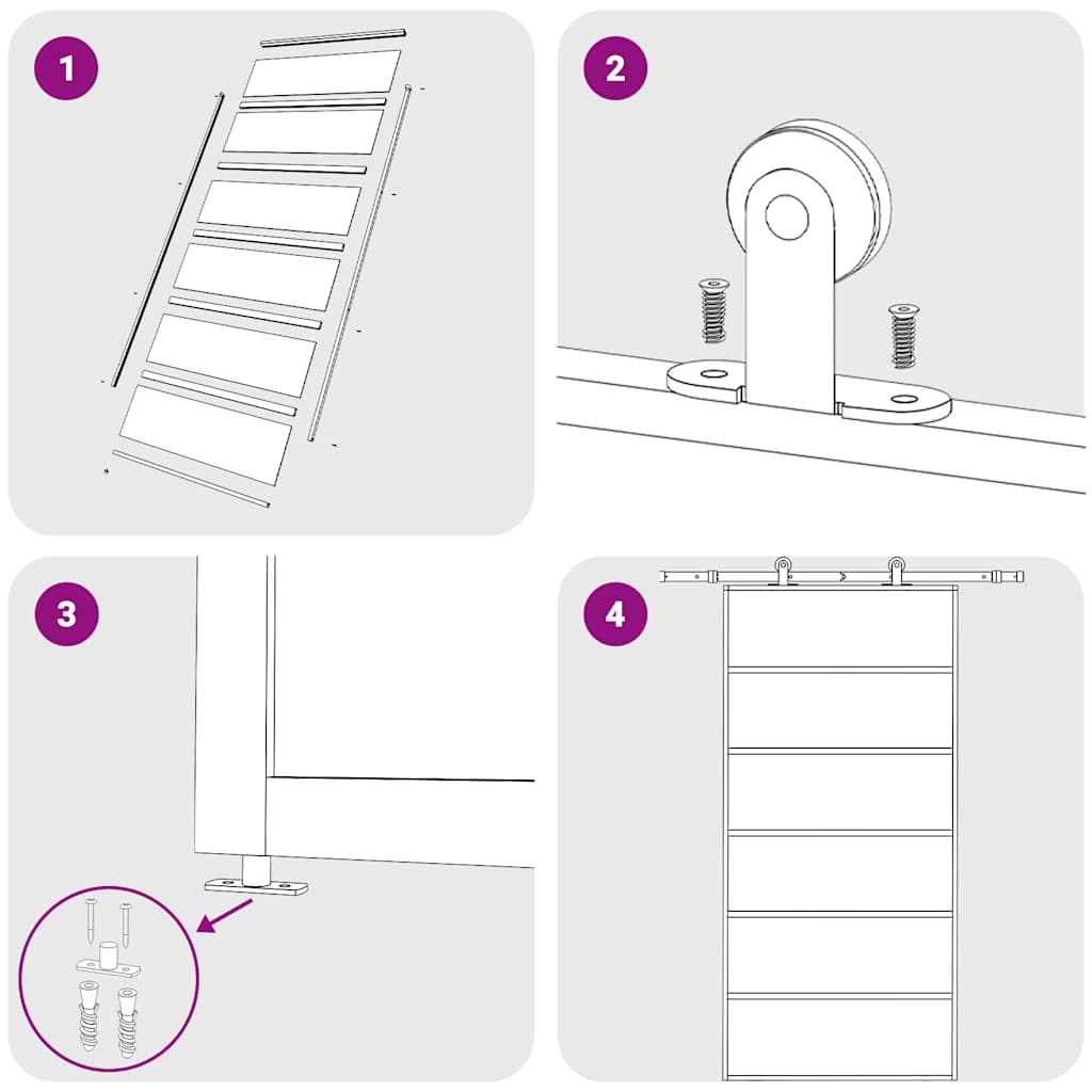 Ușă glisantă, negru, 102x205 cm, sticlă ESG și aluminiu