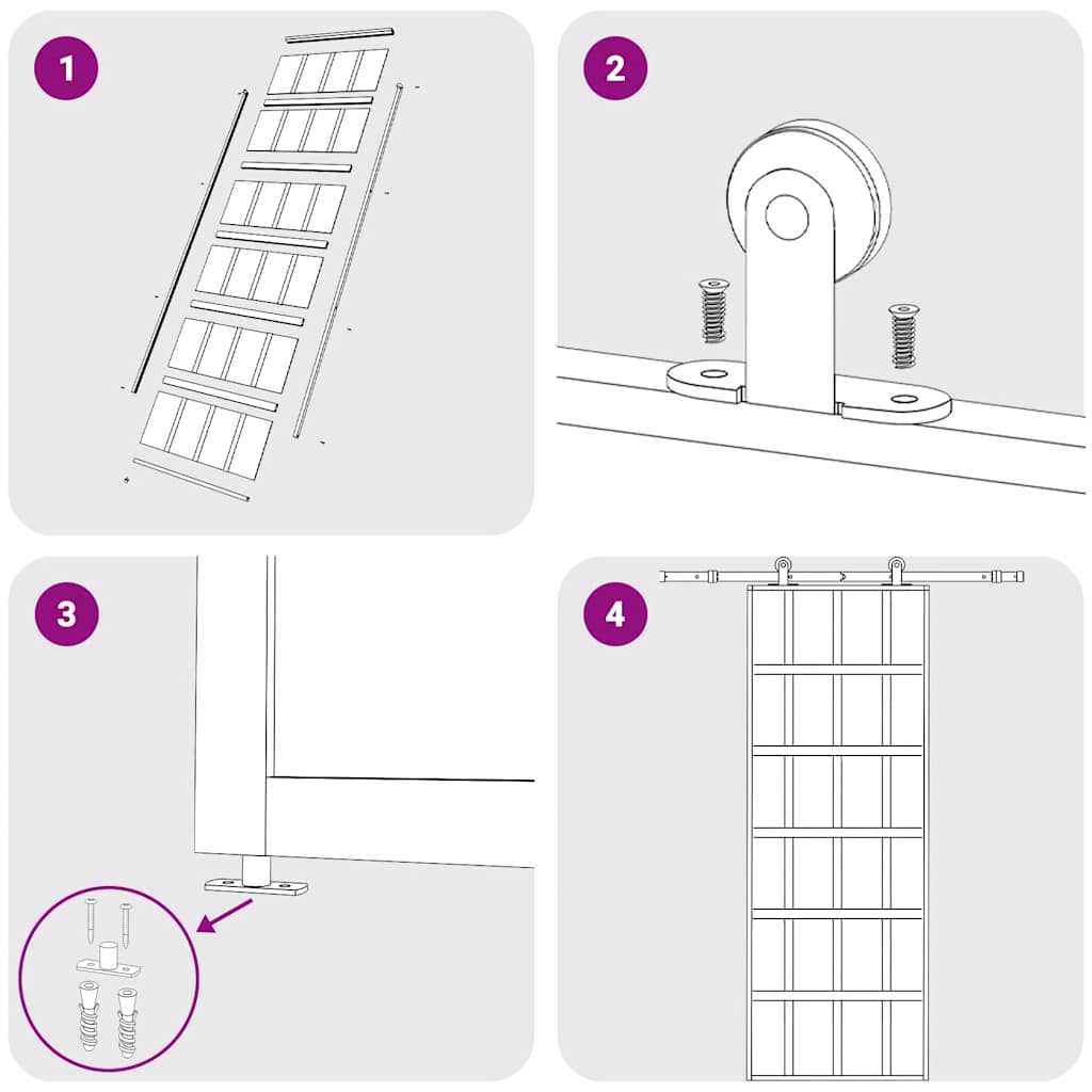 Ușă glisantă, negru, 76x205 cm, sticlă ESG și aluminiu