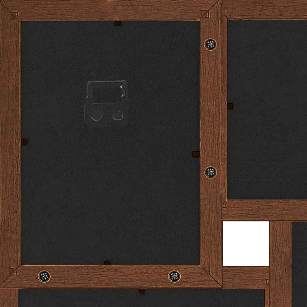 Ramă foto colaj, maro închis, 24 x foto (13x18 cm), MDF