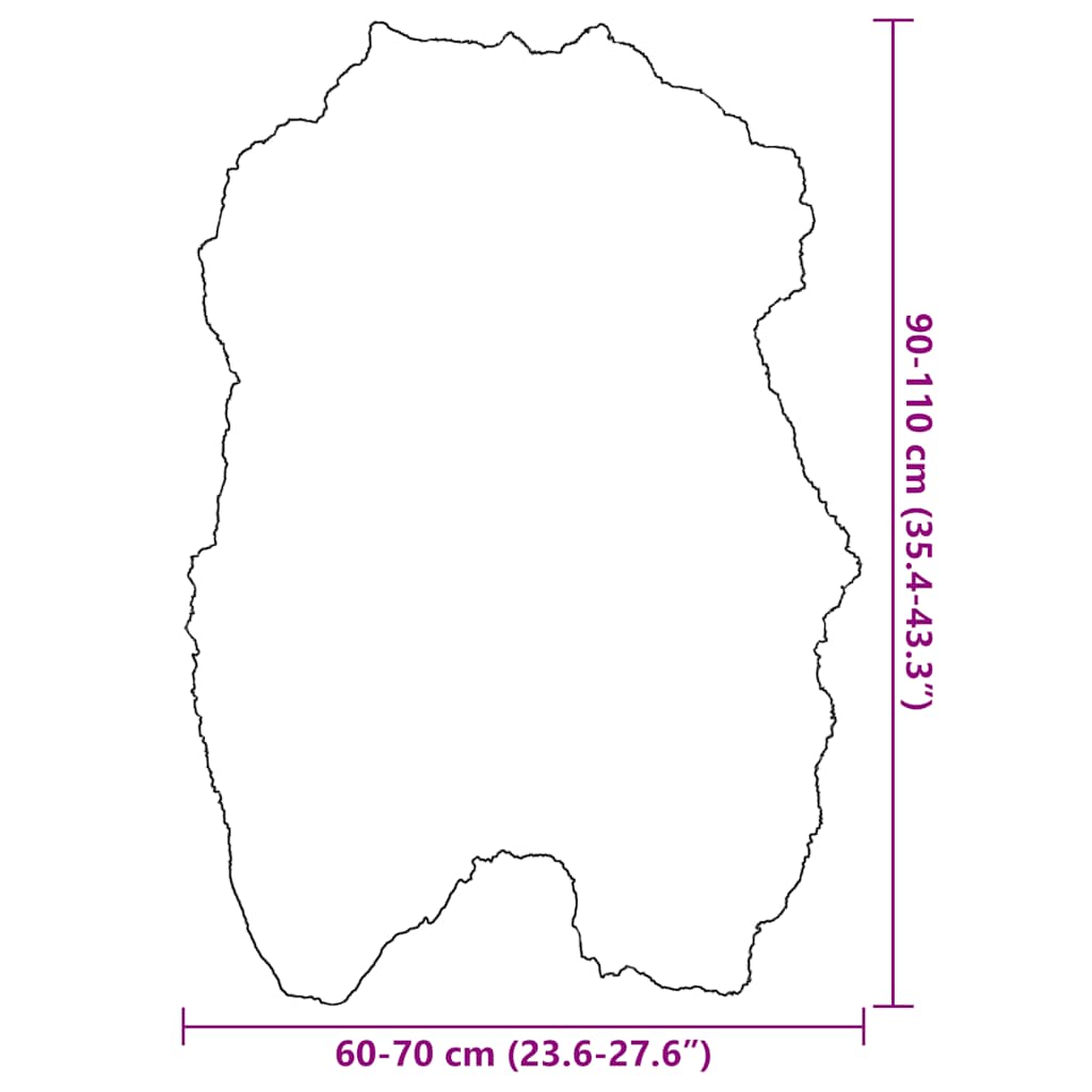 Husă de scaun piele de oaie islandeză, crem, 70x110 cm