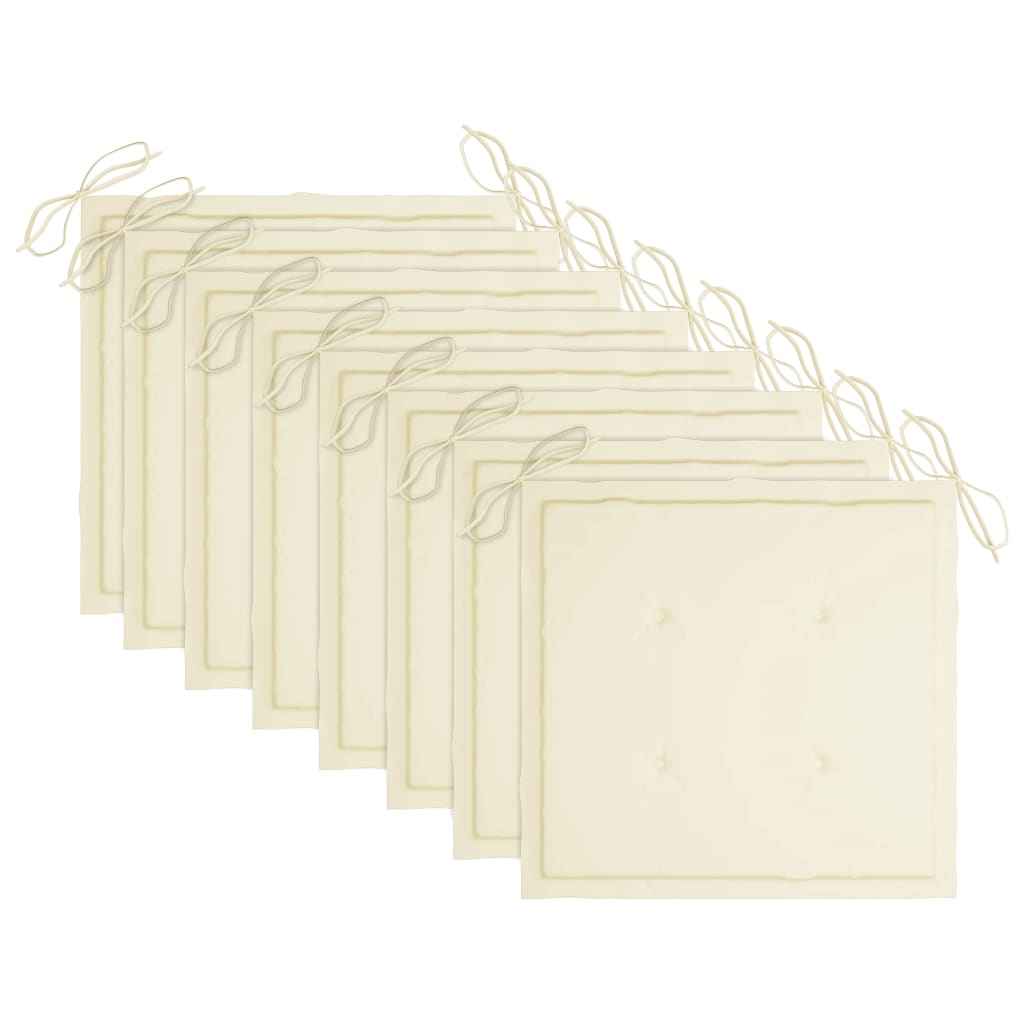 Scaune de grădină cu perne, 8 buc., gri, lemn masiv de acacia