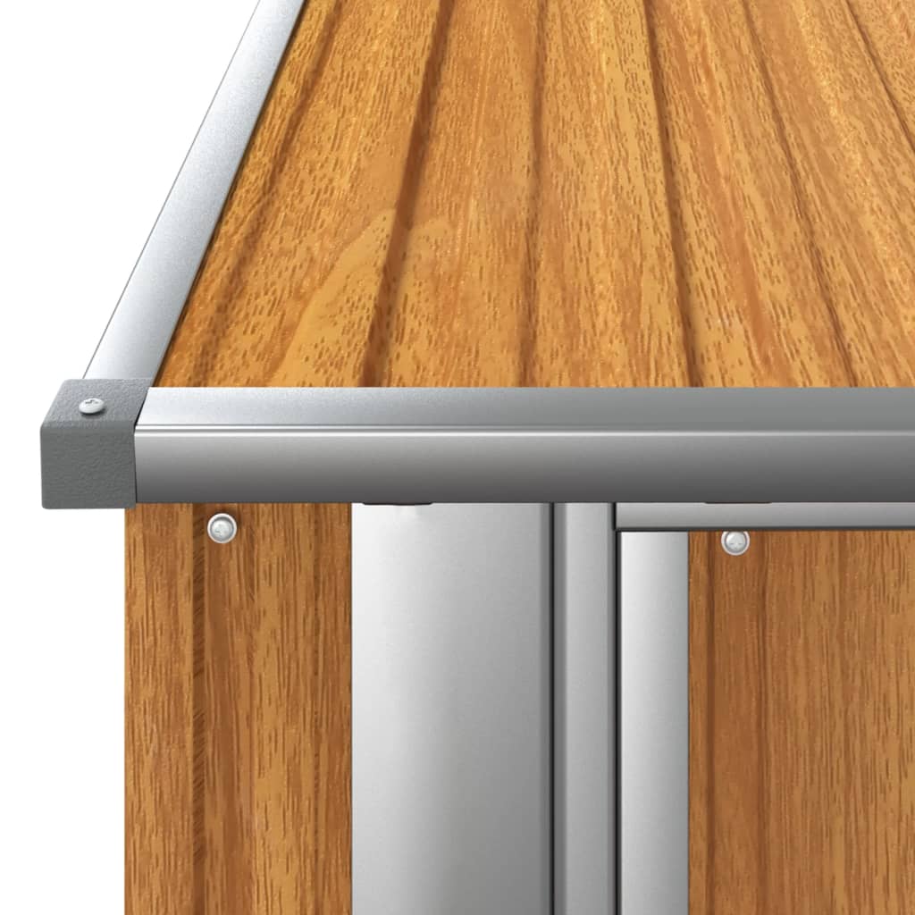 Șopron de grădină 180,5x97x209,5 cm, oțel galvanizat, aspect lemn