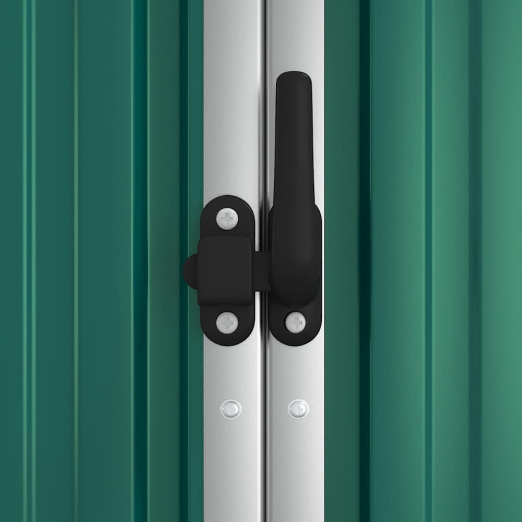 Șopron de grădină, verde, 161x89x161 cm, oțel galvanizat