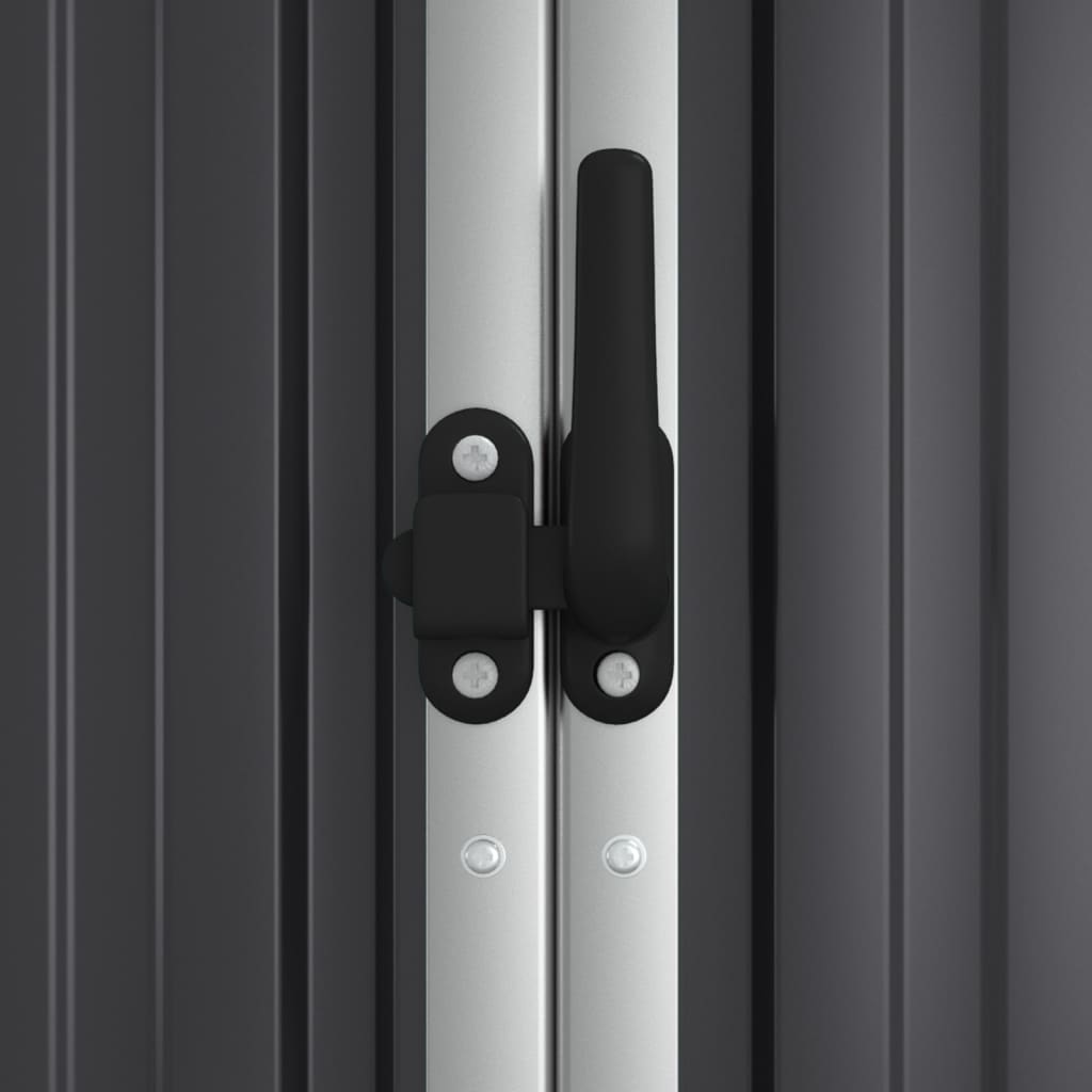 Șopron de grădină, antracit, 161x89x161 cm, oțel galvanizat