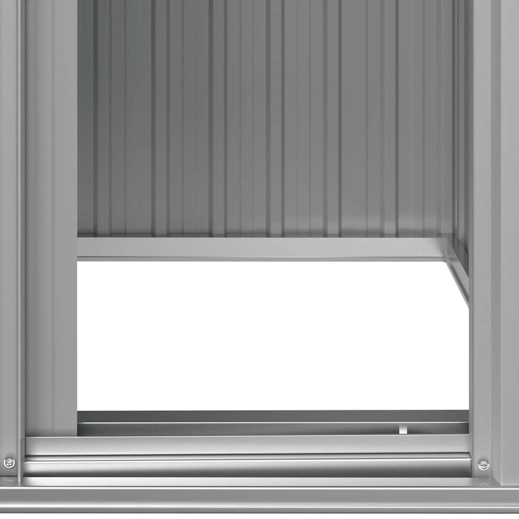 Șopron de grădină, gri, 126x97,5x177 cm, oțel zincat