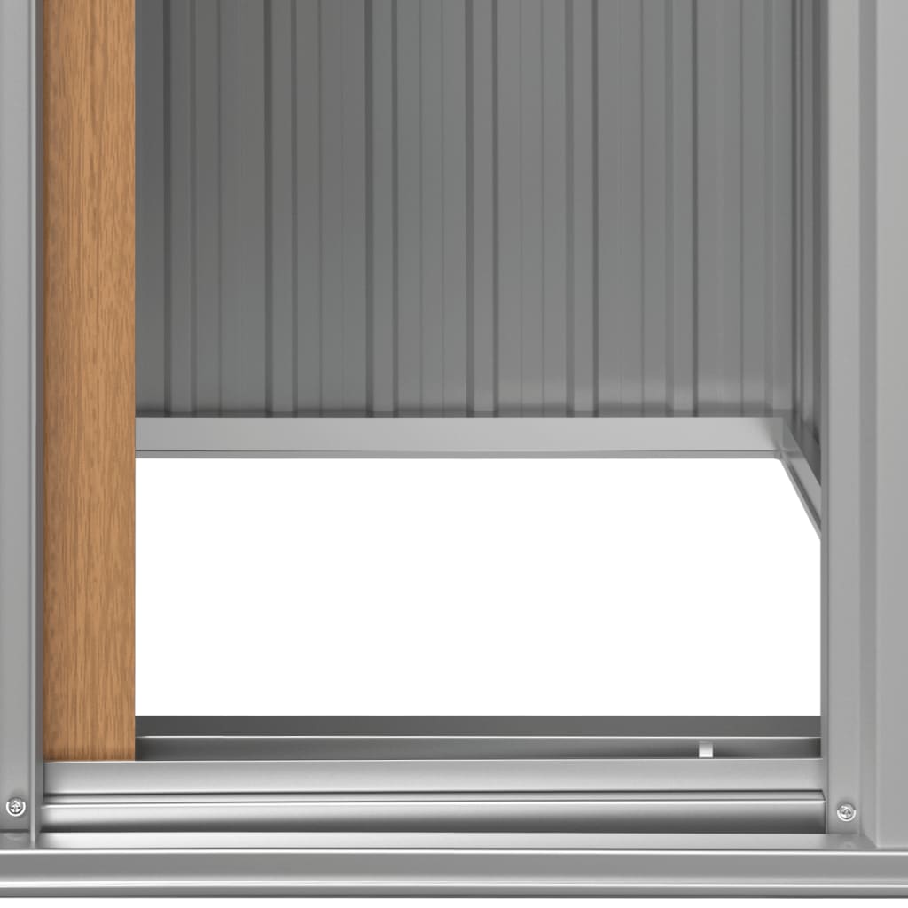 Șopron de grădină, maro, 126x97,5x177 cm, oțel galvanizat