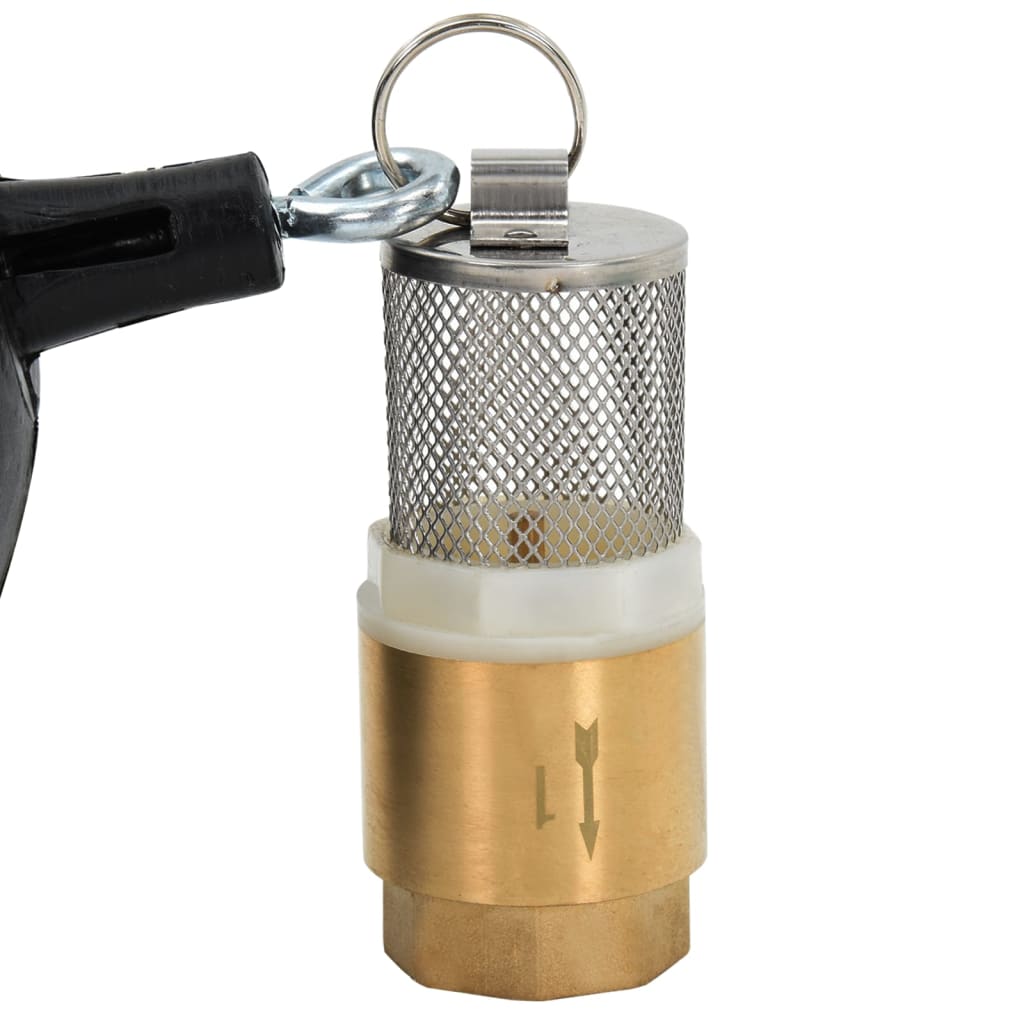 Furtun de aspirație cu racorduri din alamă, negru 1,1" 25 m PVC