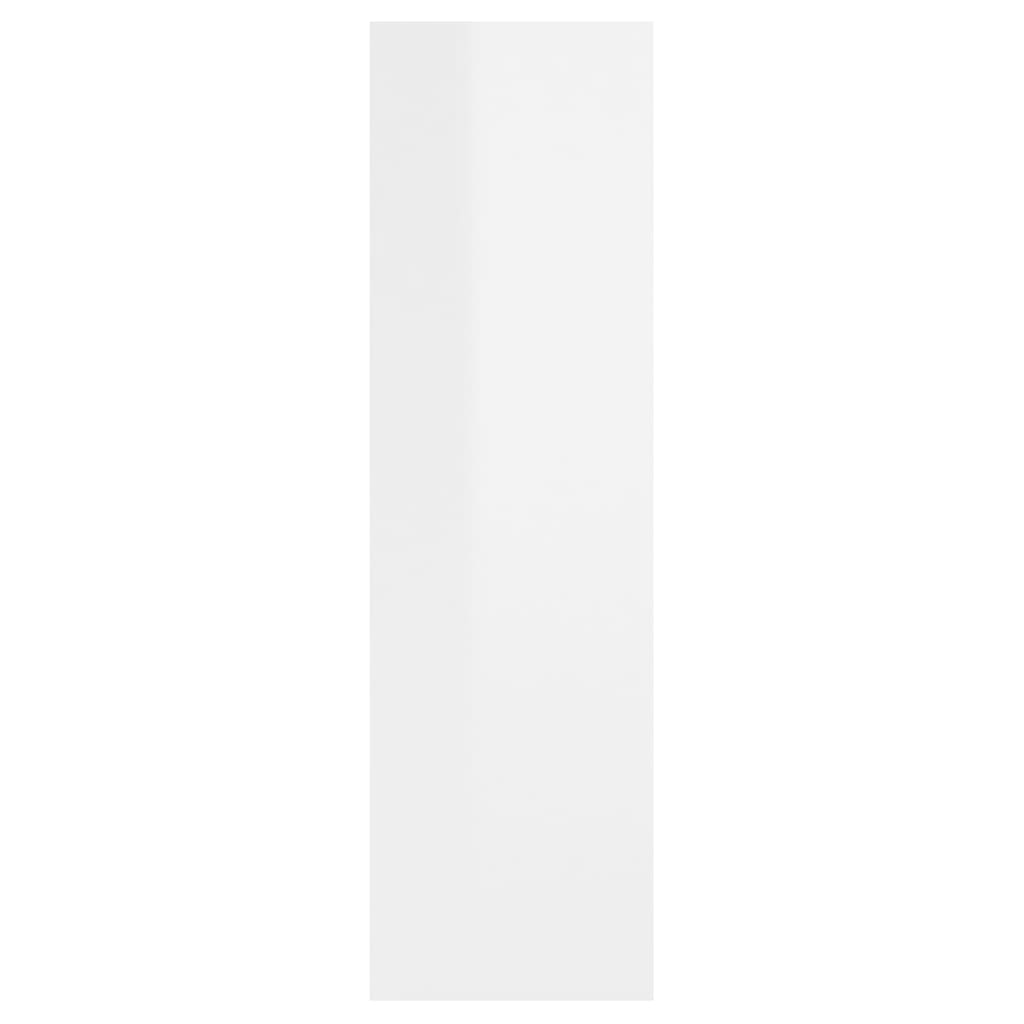 Raft de perete, alb extralucios, 75x16x55 cm, PAL